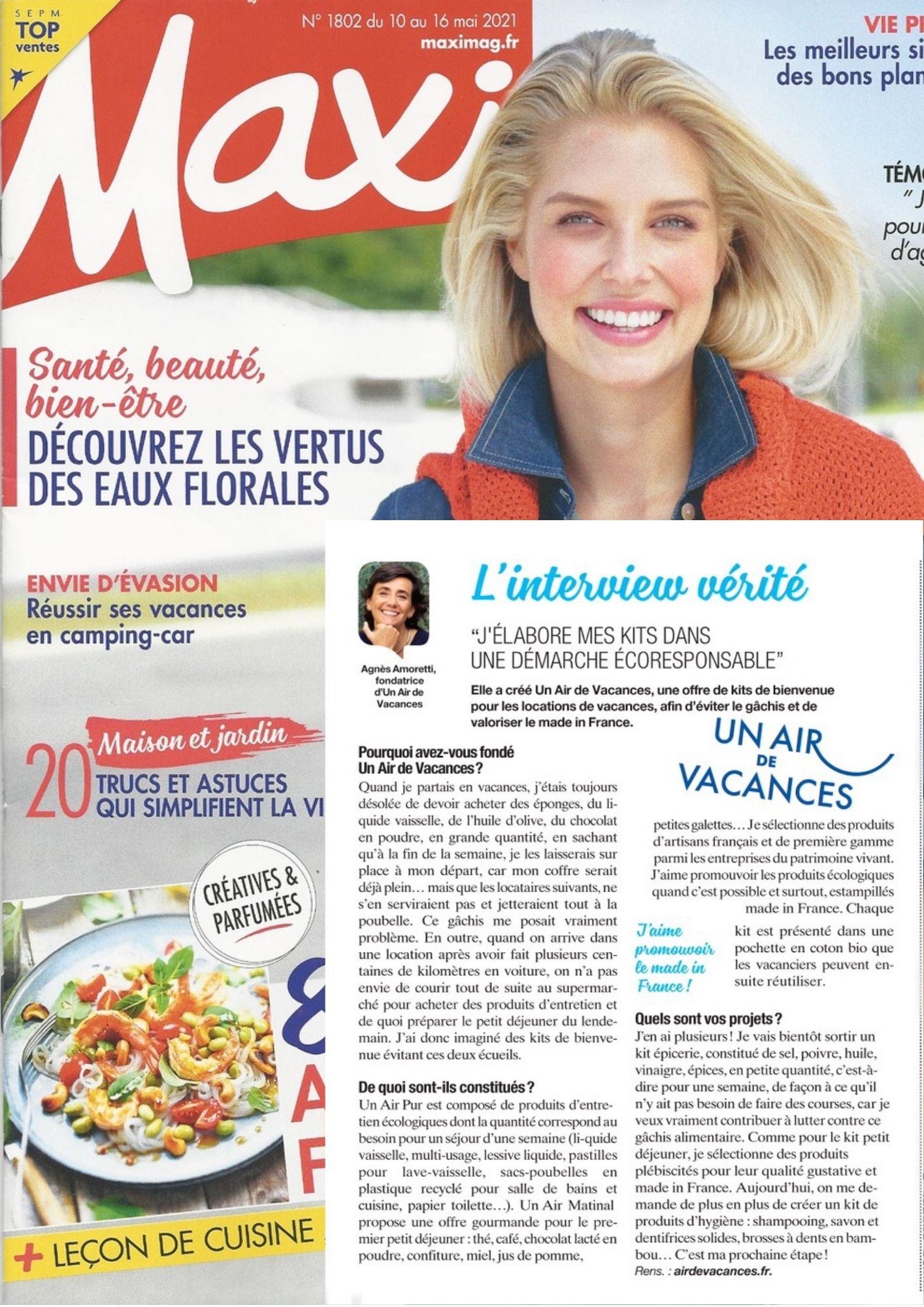 Interview Agnès Amoretti dans Maxi Interview Agnès Amoretti dans Maxi