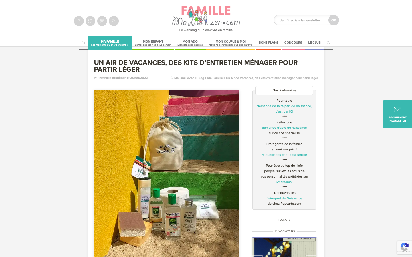 Article un Air Pur dans ma Famille Zen Article un Air Pur dans ma Famille Zen